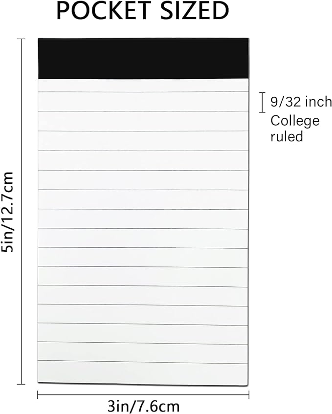 6 Pcs Note Pads Refills 3 x 5 inches Memo Small Notebook Writing Pads - Image 2