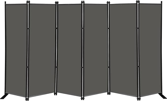 MAYOLIAH 6 Panel Folding Privacy Screen 9ft Wide, 6ft Tall Partition Room by MayoliahHome