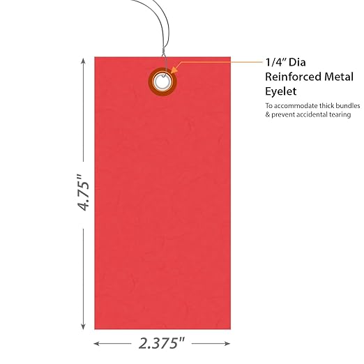 SmartSign Blank Red Shipping Tags - Image 4