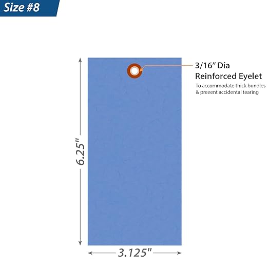 SmartSign Blue Blank Tyvek Shipping Tags - Image 3
