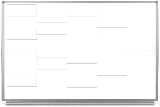 12 Team Bracket Whiteboard 36" x 24" by CreativeSafetySupply