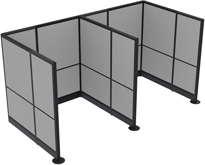 2 Person Workstation Wall Partition | Powered Cubicle Workstations | Privacy by SKUTCHIDesignsInc