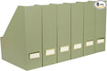 BLU MONACO | Set of 6 Foldable Magazine File Holders in Earth Green | by Blu_Monaco