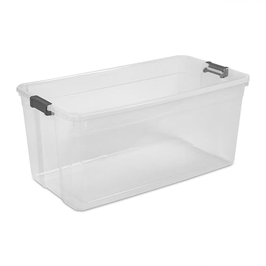 Sterilite 6-Pack Modular Stacker Box, Durable Clear Plastic Storage Bins - Image 9