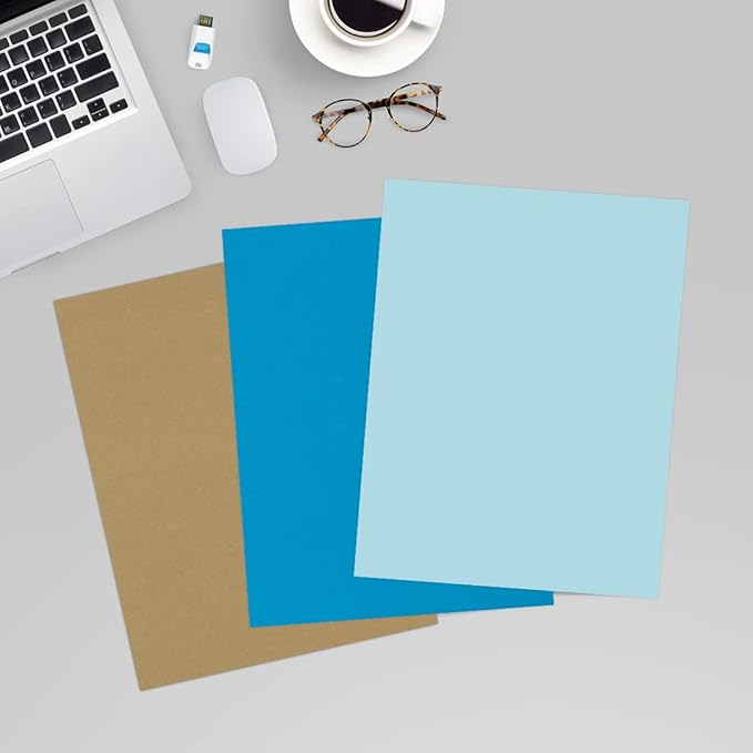 LUXPaper 8.5" x 11" Paper | Letter Size | Pastel Blue | 60lb. Text | 50 Qty - Image 7