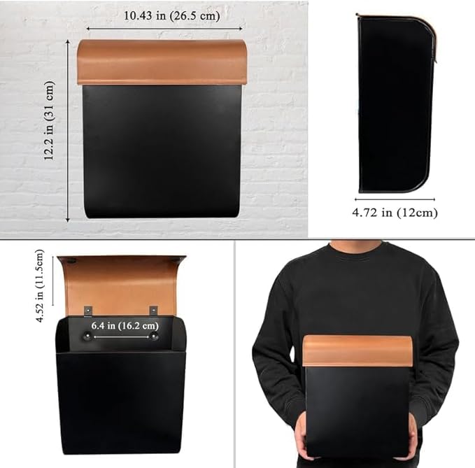 NACH Mailboxes for Outside Wall Mount, 12 x 4.5 x 10 inch, Waterproof Mailbox - Image 5