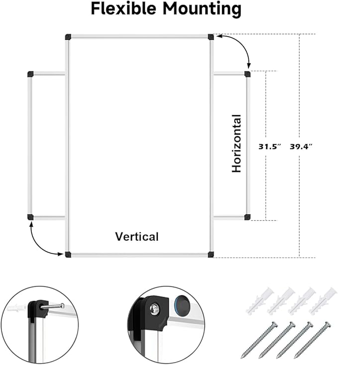 XBoard Magnetic Whiteboard 40 x 30 Inch, Dry Erase White Board - Image 5