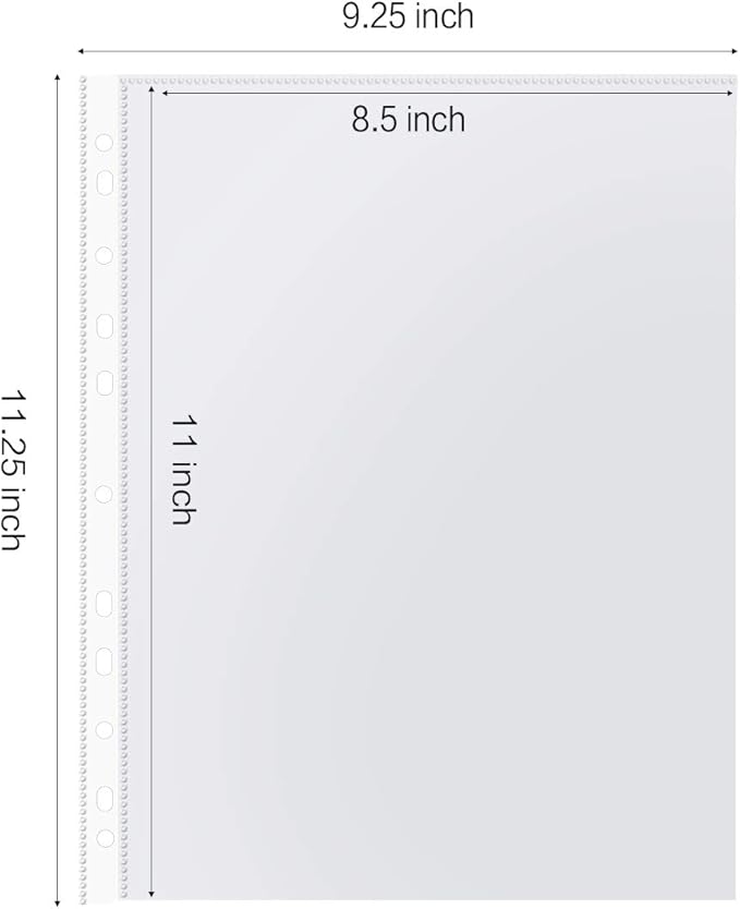 Sheet Protectors, HERKKA 600 Pack Upgrade Clear Plastic Page Protectors Sheet - Image 2