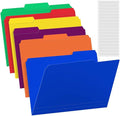 Sooez 18 Pack Plastic File Folders Colored by Sooez