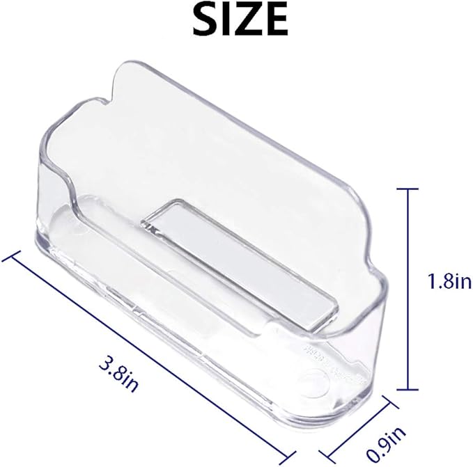 Qizpcer 8 Pack Plastic Business Card Holder - Image 4