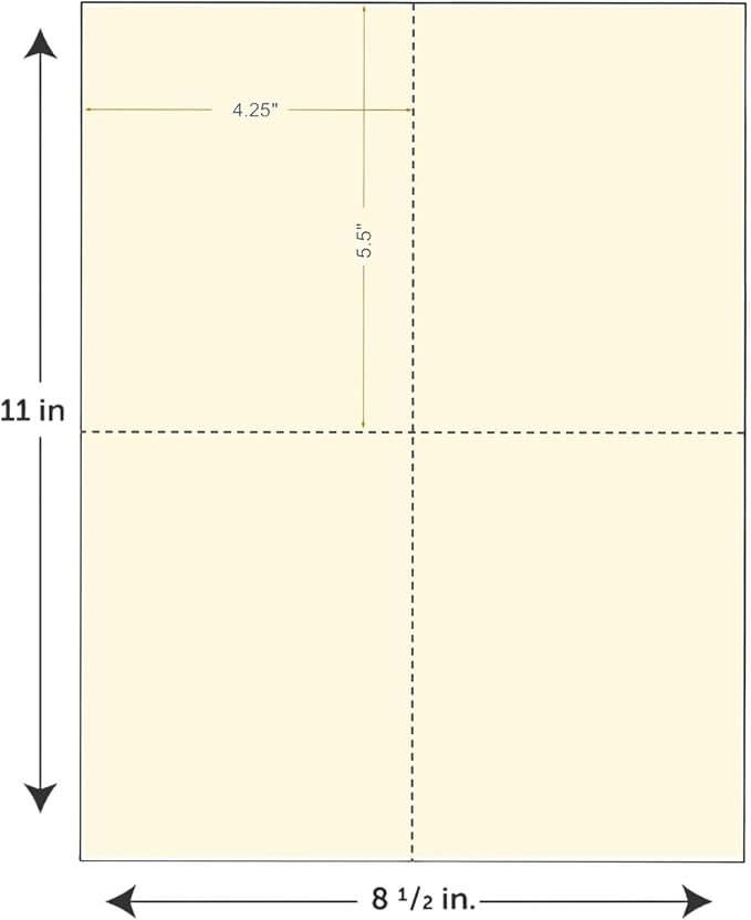 Limited Papers 8.5x11 Perforated Paper, 20/50 Pound 75 GSM, Variety of - Image 2