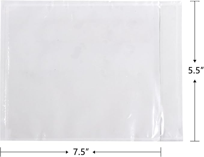 iMailer - 10 PCS 7.5"x5.5" Packing List Pouch- Clear Plastic Envelopes - Image 2