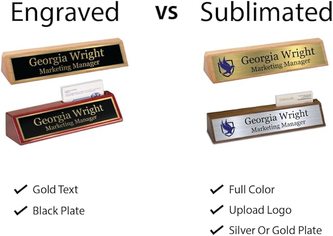 Custom Desk Wedge Name Plate - Image 3