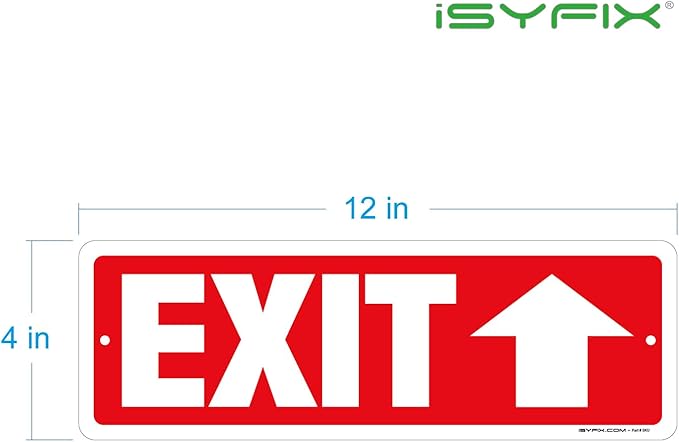 iSYFIX Exit Signs 2 Pack 12x4 Inch - Image 8