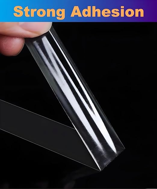 Ultra-Thin Double Sided Adhesive Tape 1.5Inch x 66Ft Transparent Sticky Tape - Image 3