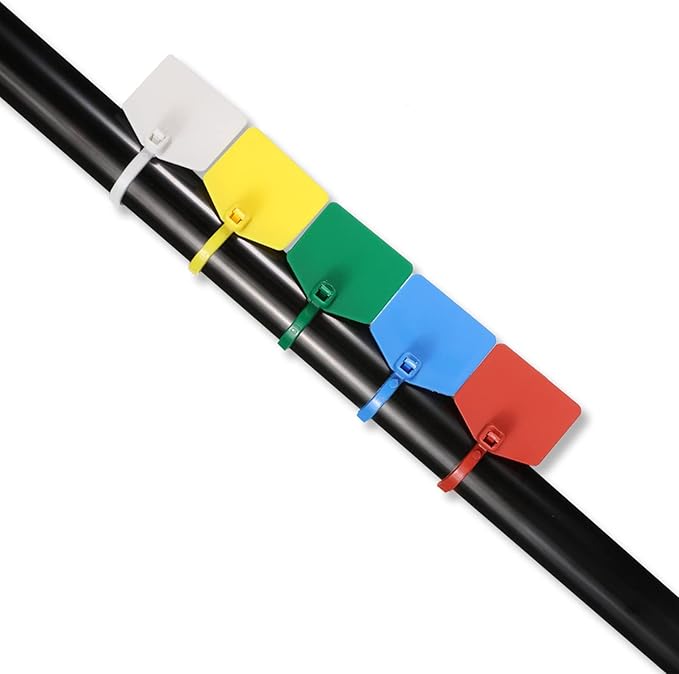 8 in Marker Nylon Cable Ties, Plastic Water Proof Tags, Self-Locking Written-on - Image 5