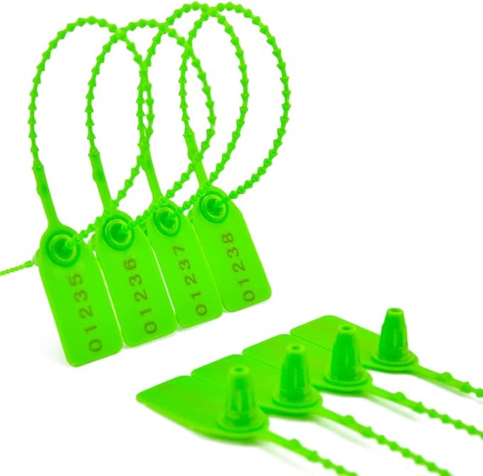 100Pcs Plastic Tamper Shipping Seals Pull-Tite Security Seal Signage Numbered - Image 2