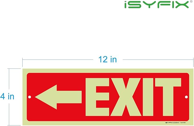 iSYFIX Exit Signs with Directional Left Arrow - Image 8