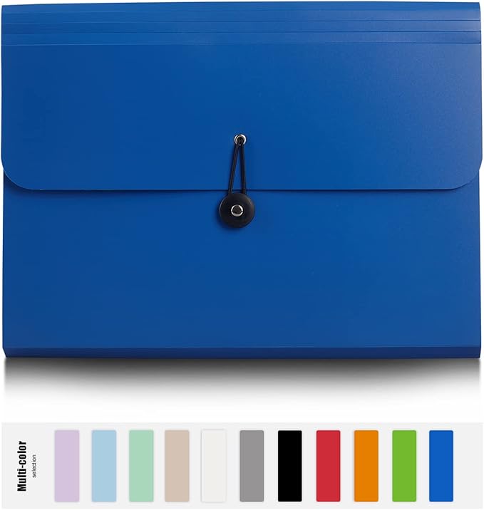 Nicfaec Expanding File Folder, 13 Pockets, Polypropylener, - Image 8
