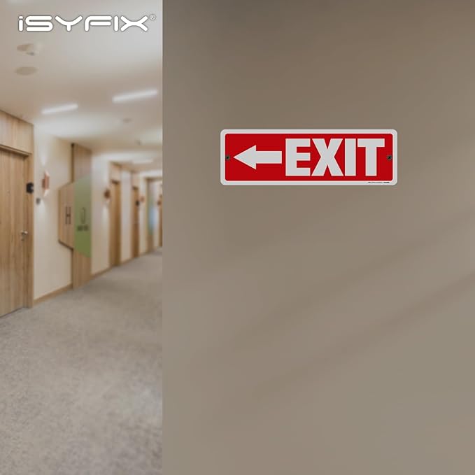 iSYFIX Exit Signs 6 Pack 12x4 Inch - Image 7