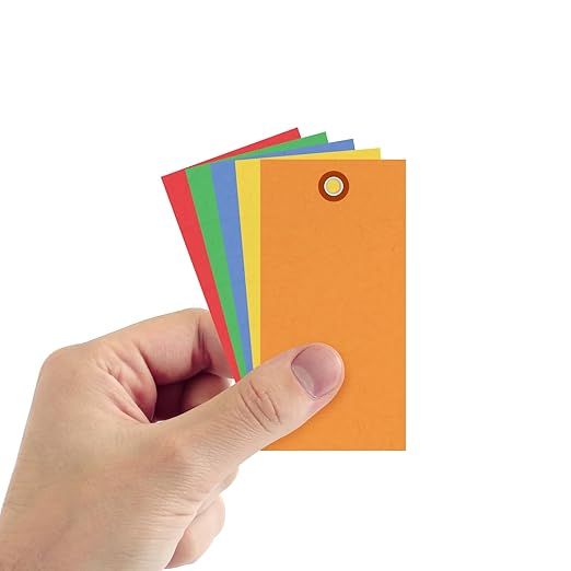 SmartSign 4.75 x 2.375 inch Multi Colored Blank Tyvek Shipping Tags - Image 5
