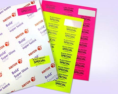 8-1/2 x 11" Neon Color High Light Fluorescent Labels - Image 5
