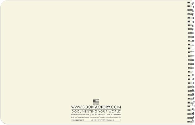 BookFactory Accounting Ledger Notebook/Large 8 Column Accounting Ledger - Image 4