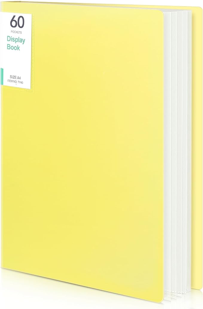 Phyxin Portfolio Binder, 60-Pocket Portfolio Folder 8.5" x 11", Displaying 120 by Phyxin