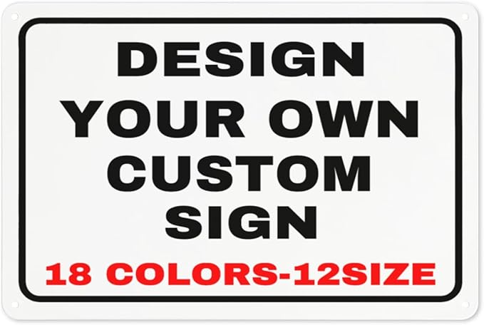 Custom Outdoor Metal Personalized Sign by Custom