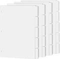 Binder Dividers for 3 Ring Binder, 1/5 Cut Tabs, Letter Size, Blank Write On by COIDEA