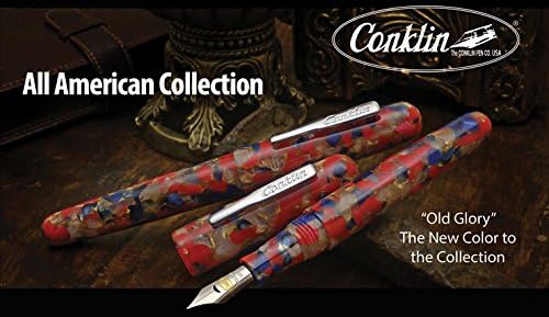 Conklin All American Fountain Pen in Old Glory – Stub Nib, Patriotic Red - Image 5