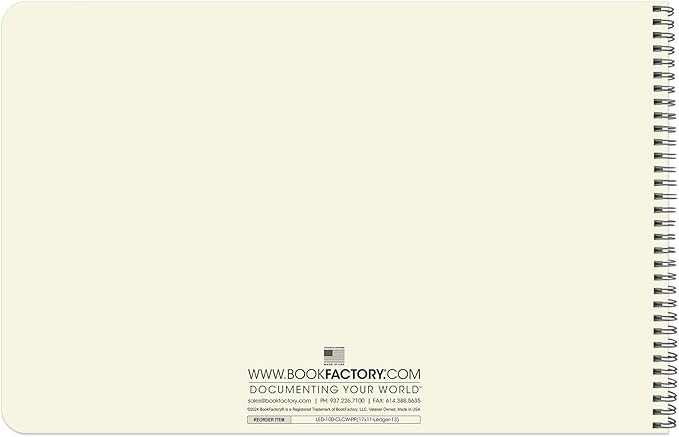 BookFactory Accounting Ledger Notebook/Large 13 Column Accounting Ledger - Image 4