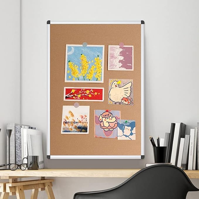 VIZ-PRO Cork Notice Board, 24 X 18 Inches - Image 7
