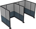 2 Person Workstation Wall Partition | Powered Cubicle Workstations | Privacy by SKUTCHIDesignsInc