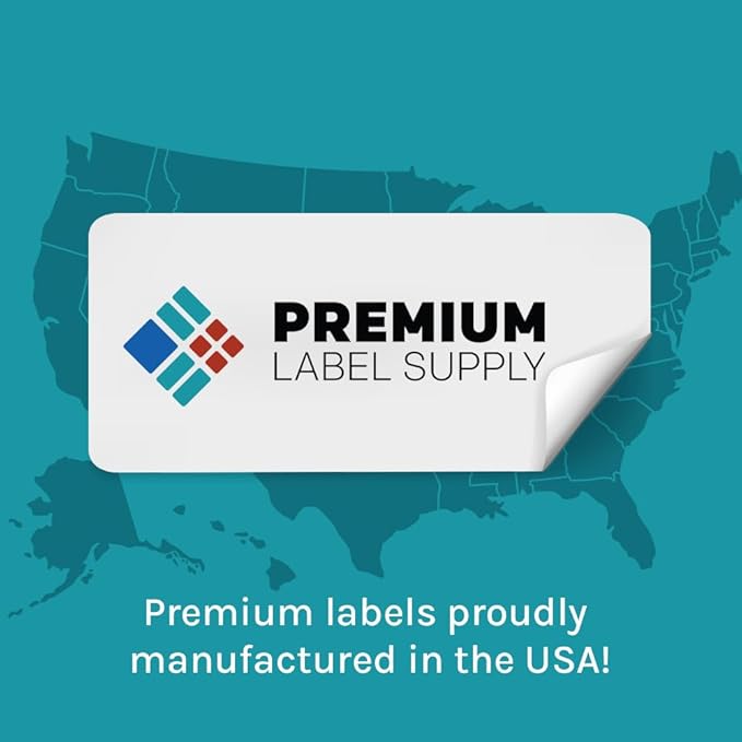 Premium Label Supply Waterproof Matte White Sticker Labels – 4" x 3.33" – - Image 2