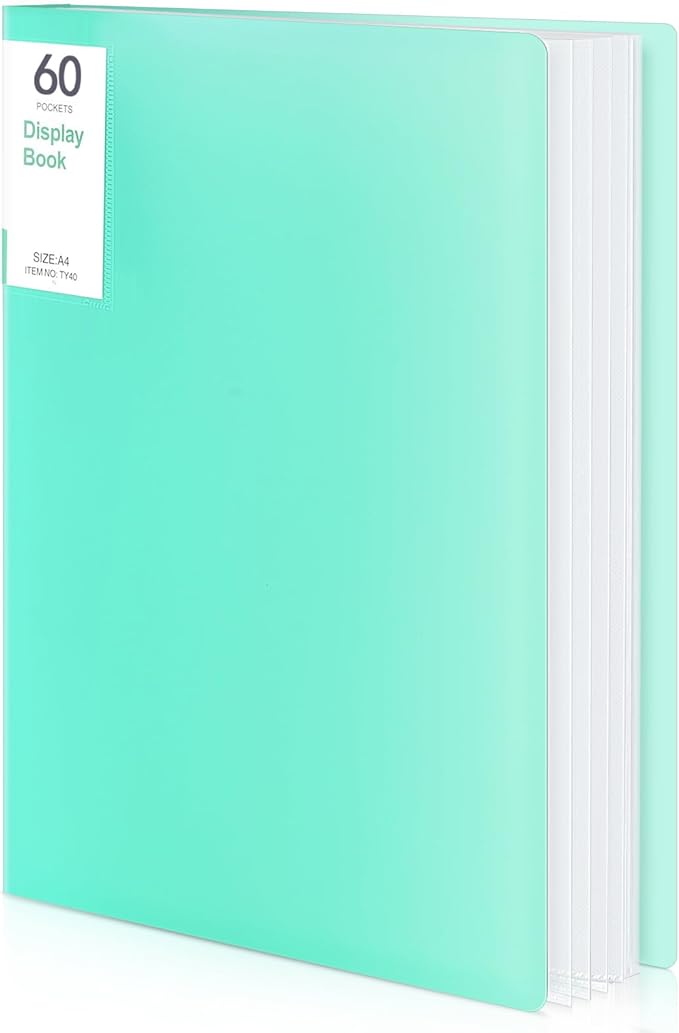 Phyxin Portfolio Binder, 60-Pocket Portfolio Folder 8.5" x 11", Displaying 120 by Phyxin