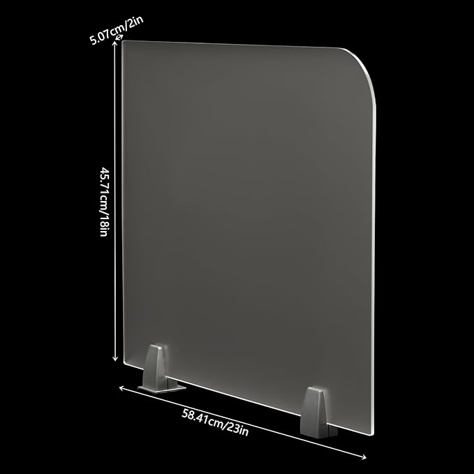 Desk Divider, Privacy Desk Screen, Frosted Acrylic Partitions - Image 3