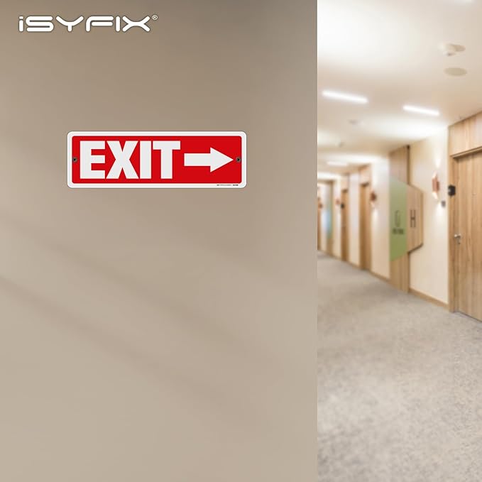 iSYFIX Exit Signs 6 Pack 12x4 Inch - Image 7