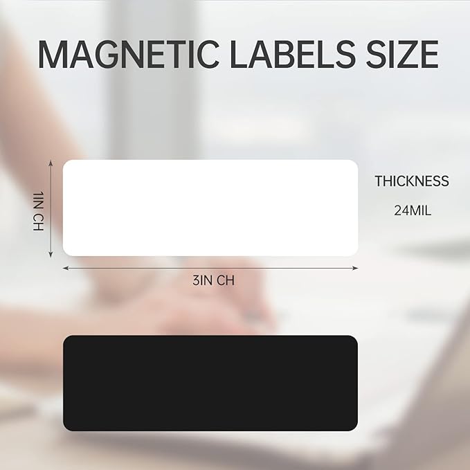 OQUYDEA 100-Pack Dry Erase Magnetic Labels - Image 2