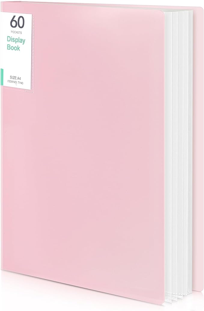 Phyxin 60-Pocket Portfolio Binder Organizer, Binder Sheet Protectors 8.5" x 11" by Phyxin