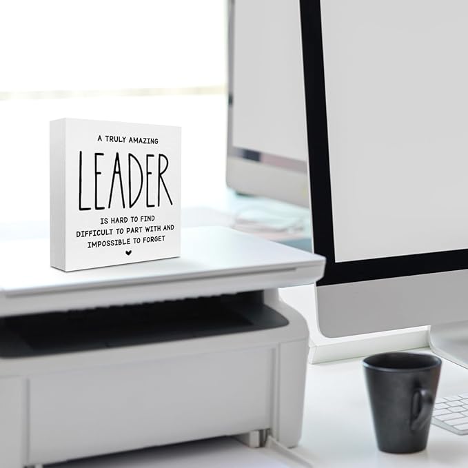 Leader Appreciation Gifts Leadership Gifts, Inspirational Office Decor Wooden - Image 6