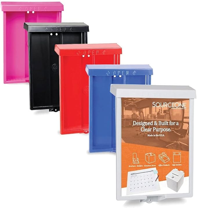 SOURCE ONE Outdoor Real Estate Style Brochure Holder Color Variety White - Image 3