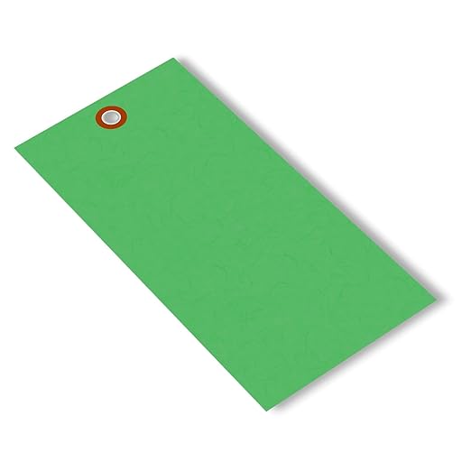 SmartSign 6.25 x 3.125 inch “Green” Blank Tyvek Shipping Tags - Image 5