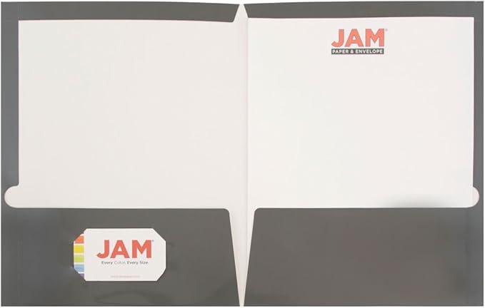 JAM PAPER Laminated Two Pocket Glossy School Folders - Image 2