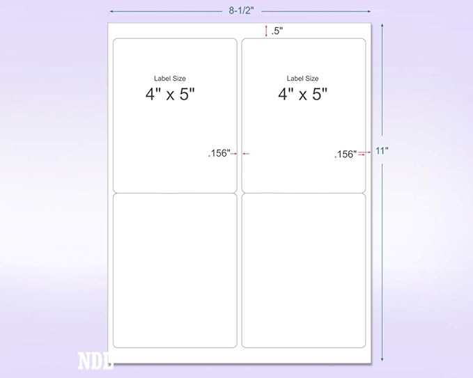 NextDayLabels - 8-1/2 x 11" Neon Color High Light Fluorescent Labels - Image 2
