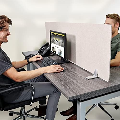 OBEX Free Standing Desk PET Privacy Screen, Table Top Home & Office Furniture by OBEX