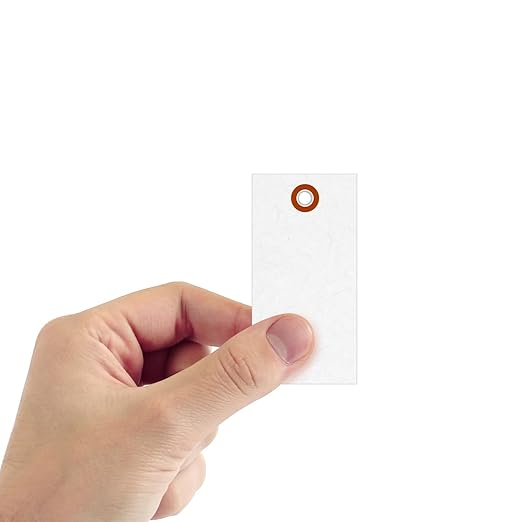 SmartSign 3.75 x 1.875 inch “White” Blank Tyvek Shipping Tags - Image 2