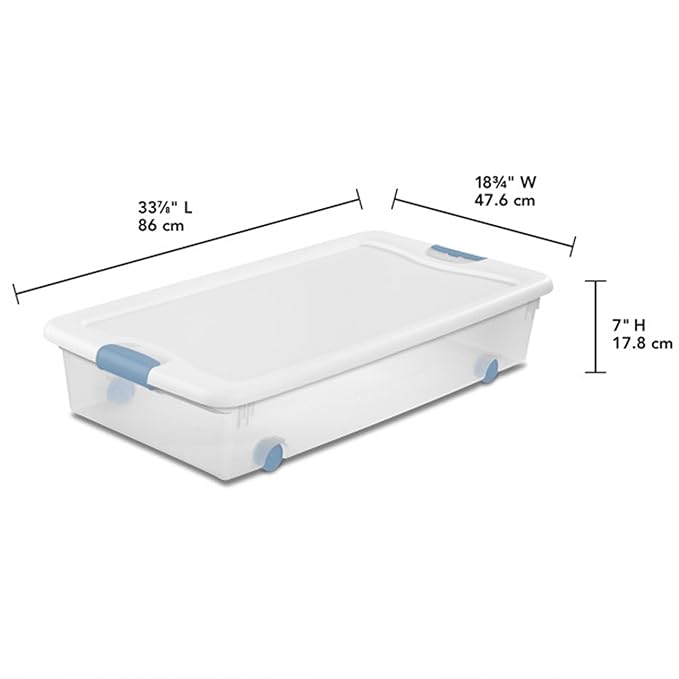 Sterilite 12-Pack Latching Box, Under Bed Storage Bins - Image 2