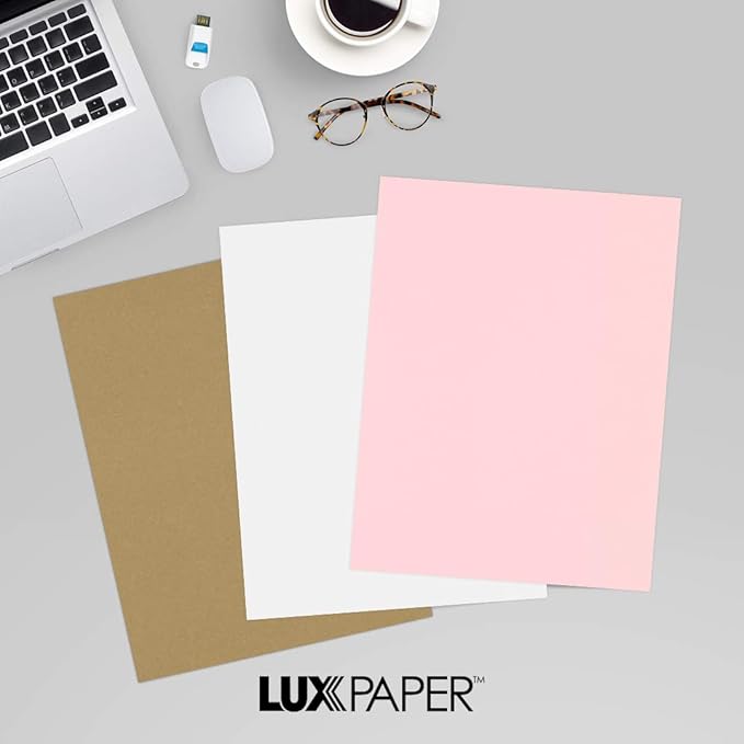 LUXPaper 8.5" x 11" Paper | Letter Size | Candy Pink | 80lb. Text | 1, 000 Qty - Image 9