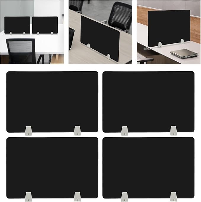 4PCS Desk Dividers Office Partitions, Privacy Desk Panel Protective, Frosted - Image 4